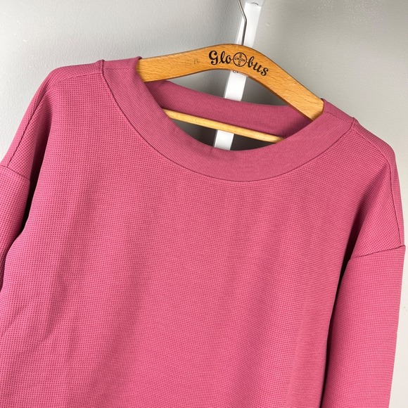 Talbots Tops - T by Talbots Waffle Knit Activewear Top‎ Womens M Mauve Pink Open Back
